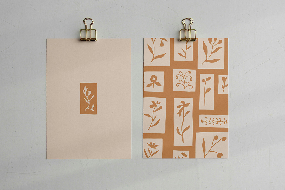 Floral inkblock clipart bundle, an Illustration by ClayStudio (Photo 4 of 8)