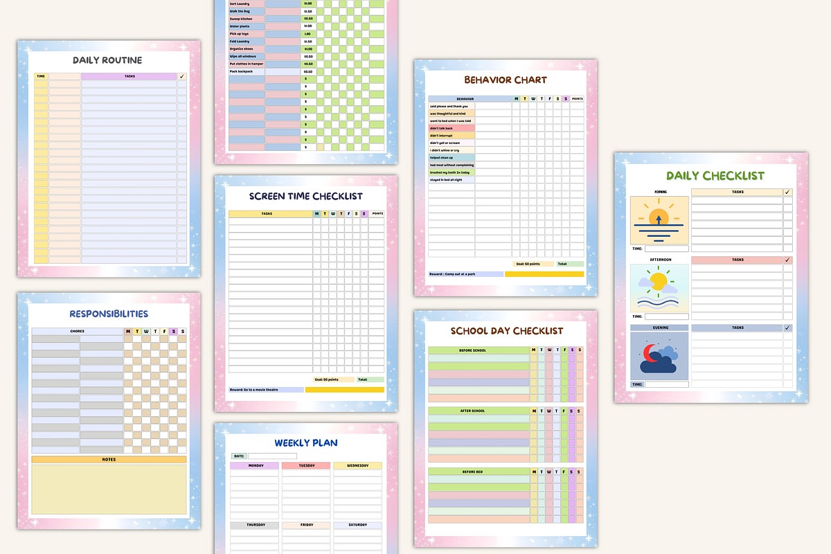 2026 Kids Task & Reward Charts preview 7
