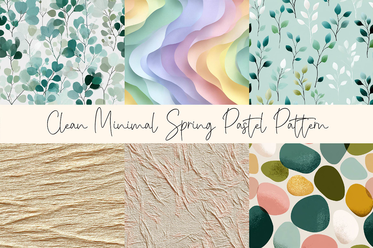 Clean Minimal Spring Pastel Pattern, a Texture Illustration by ...
