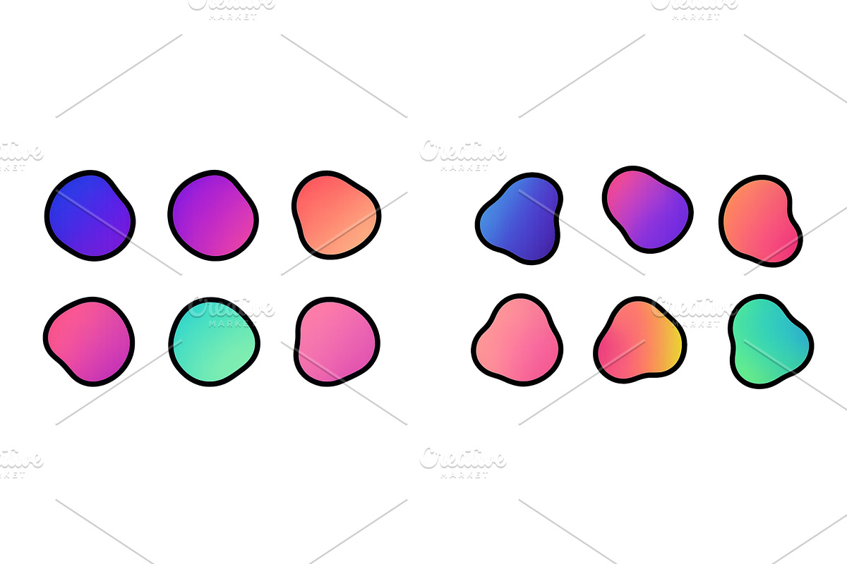 Colorful abstract shapes arranged in, an Illustration by ZinetroN