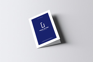 Half Letter Bi-Fold Brochure Mockup