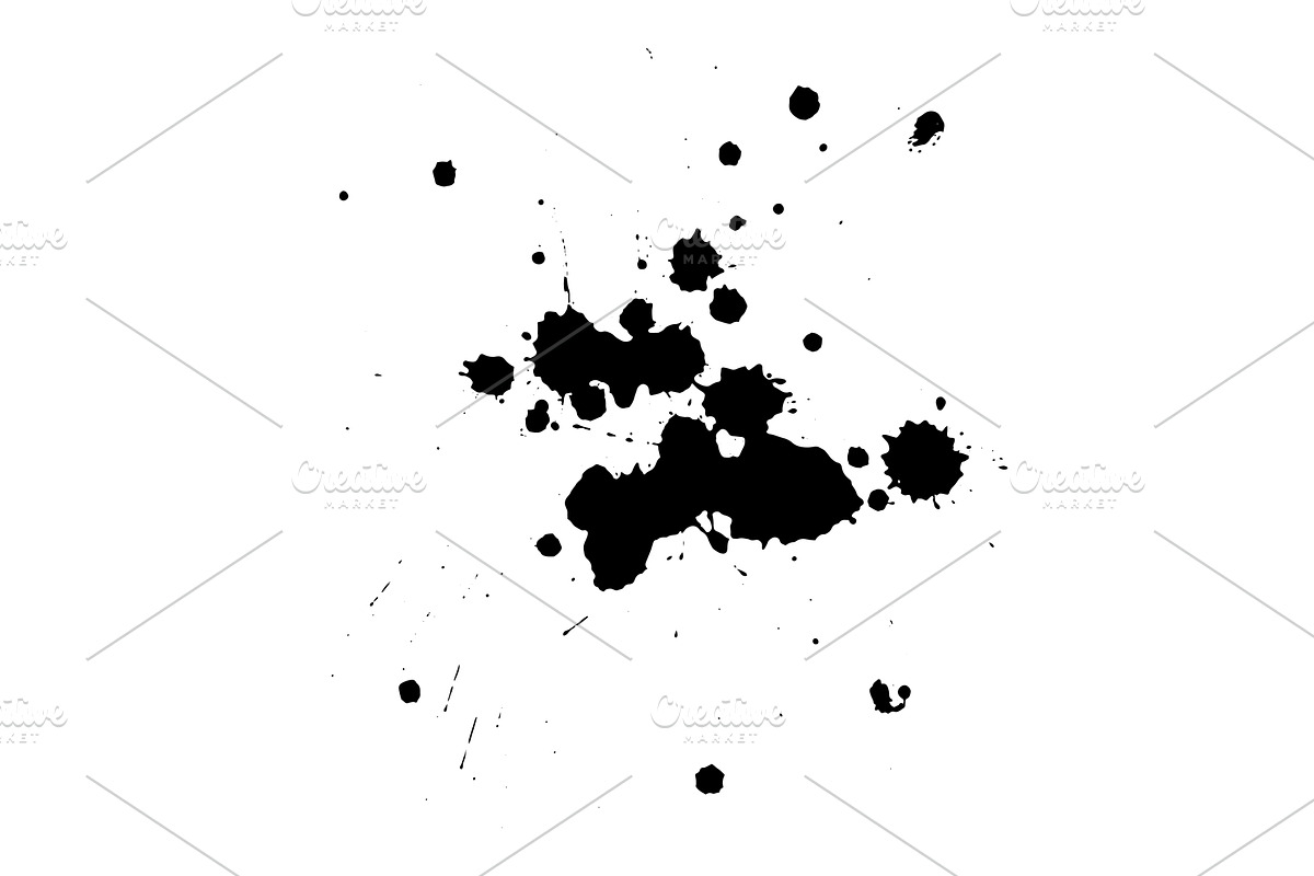 Splatter Paint Texture . Black Spray, an Object Illustration by Nenahliadava Design