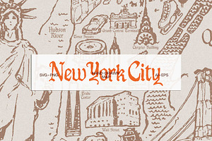 New York City Hand-Drawn Map