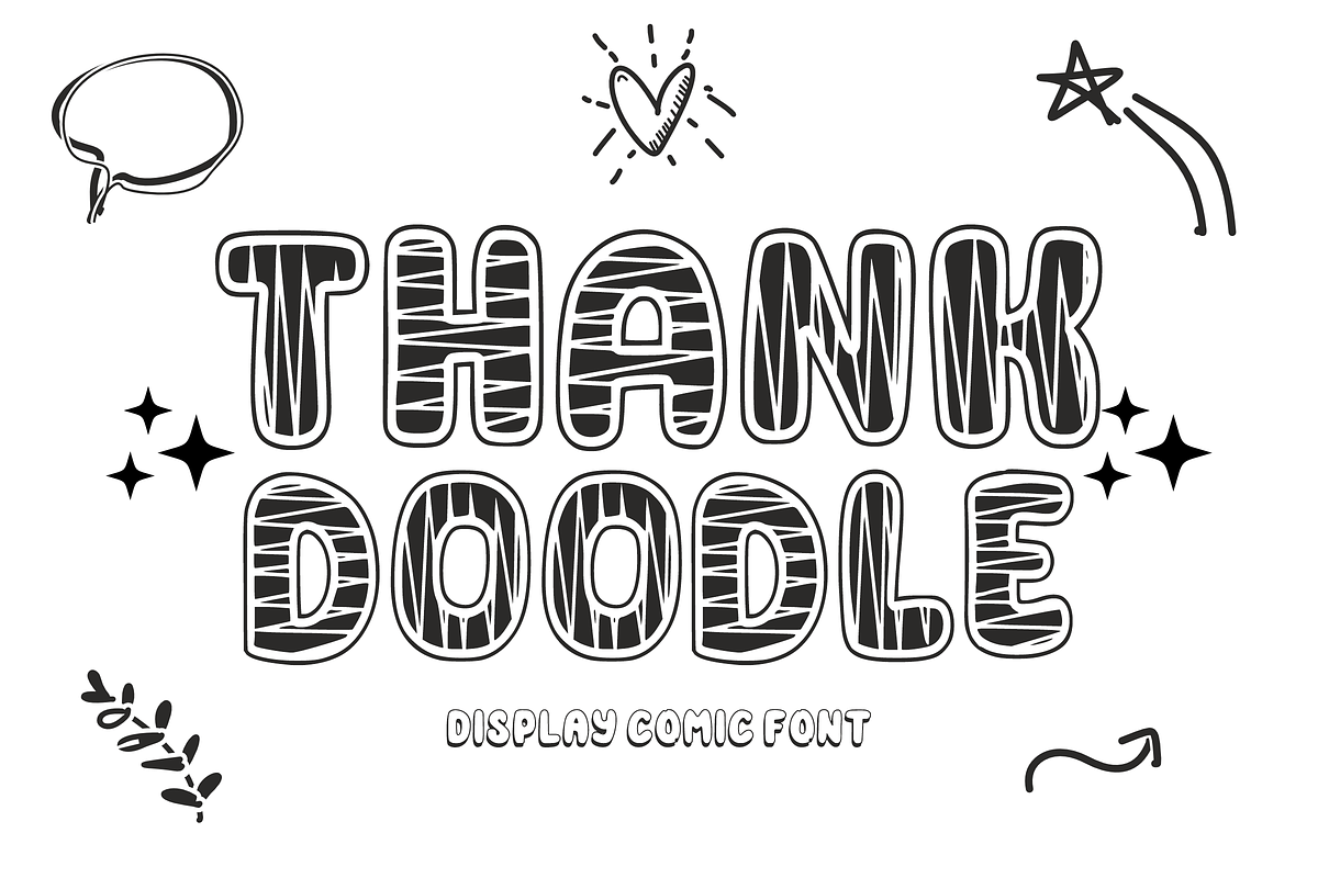 Cute Doodle - Playful Scribble Font, a Font by KiddoGlyphs Studio (Photo 3 of 3)