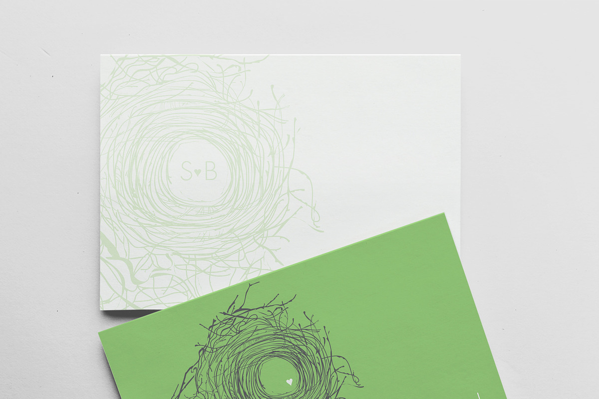Nest & Feathers Wedding Suite, an Invitation Template by Laura K Invitations (Photo 3 of 3)