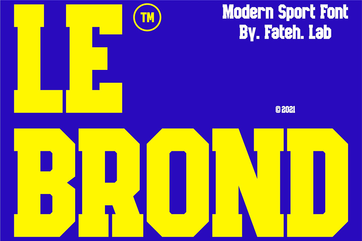 Le Brond | Modern Sport Font, a Sans Serif Font by Fateh.Lab (Photo 1 of 12)