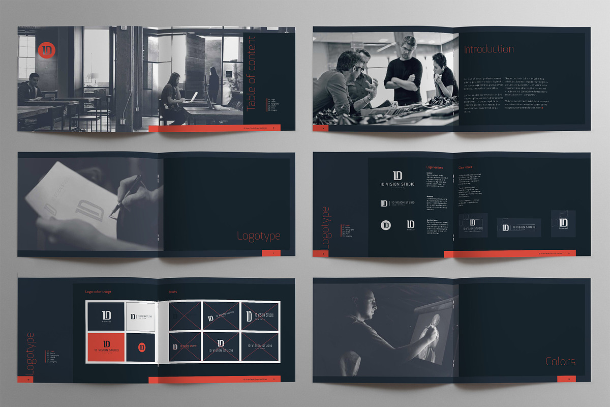 BrandBook Guidelines Template 001, a Brochure Template by ID Vision Studio (Photo 3 of 7)