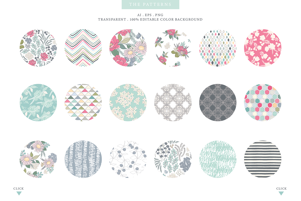 Floral & Pattern Design Set, a Pattern Graphic by Emily Spadoni (Photo 10 of 17)