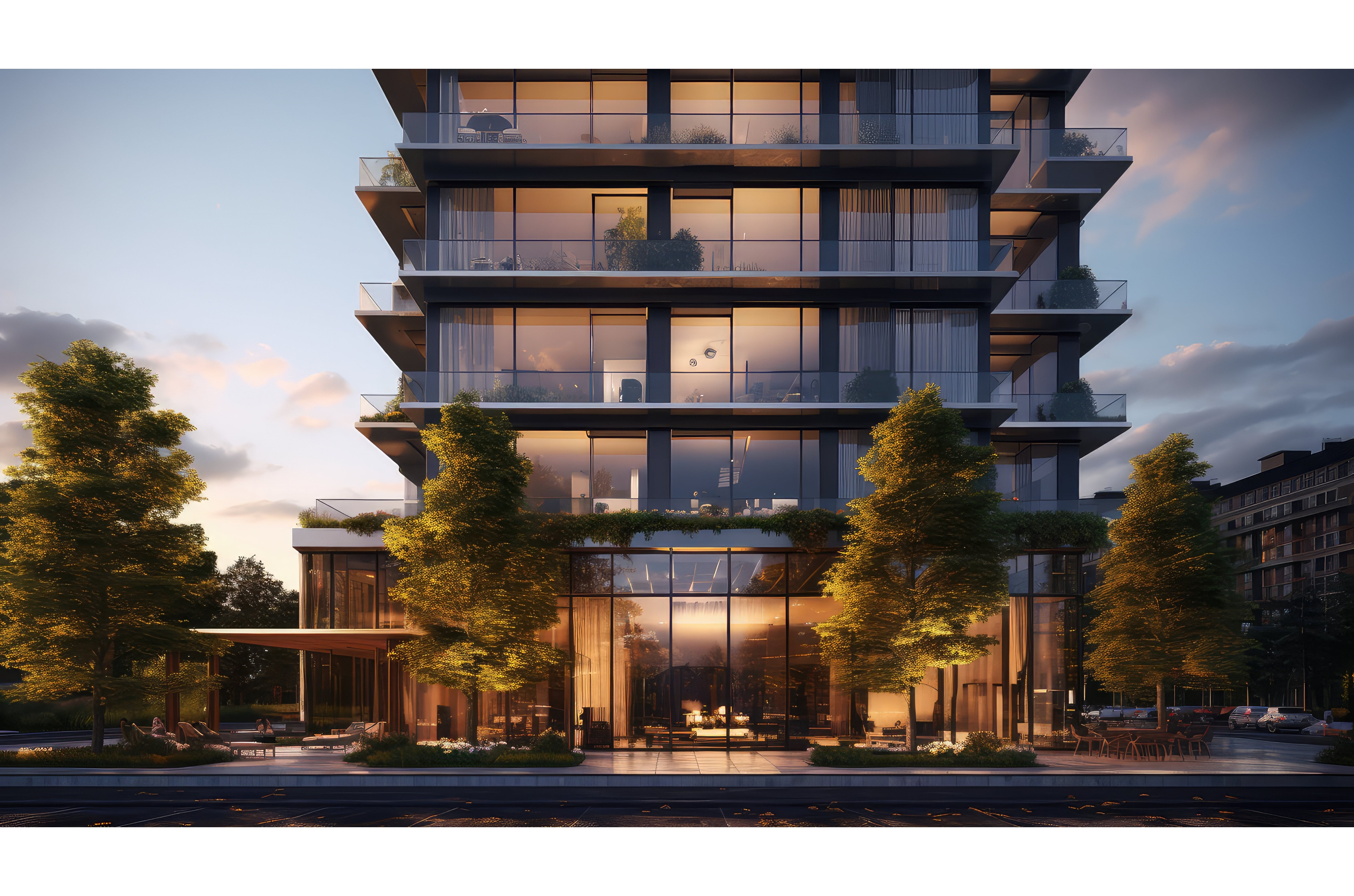 concierge luxury apartment building, a Background Photo by pikepicture