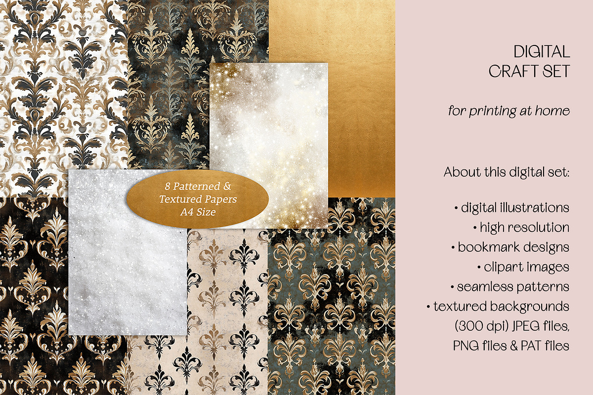 Golden Winter Forest Craft Set, a Decorative Illustration by The Dutch Lady Designs (Photo 8 of 10)