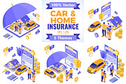 Car Home Insurance Services Concepts, a Finance Illustration by TAlex (Thumbnail 1 of 6)