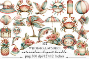 Whimsical Summer Clipart PNG, an Illustration by Designking (Thumbnail 1 of 5)