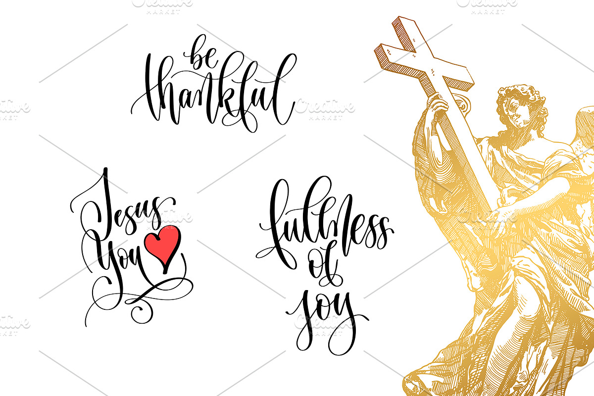 Mega Set of 100 Christian Sayings, a Card Template by karakotsya (Photo 4 of 11)