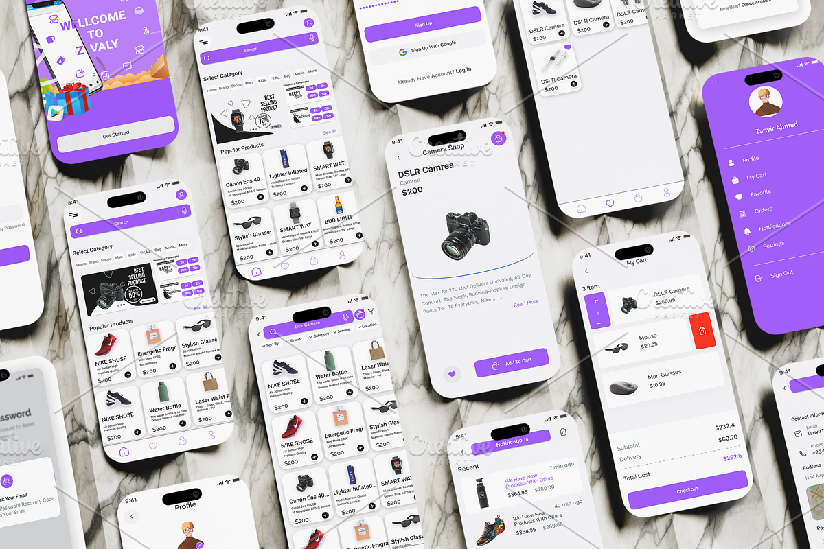 Z-VALY - Shopping App Figma Template, an UI Kit Template by e-artdesign (Photo 3 of 3)
