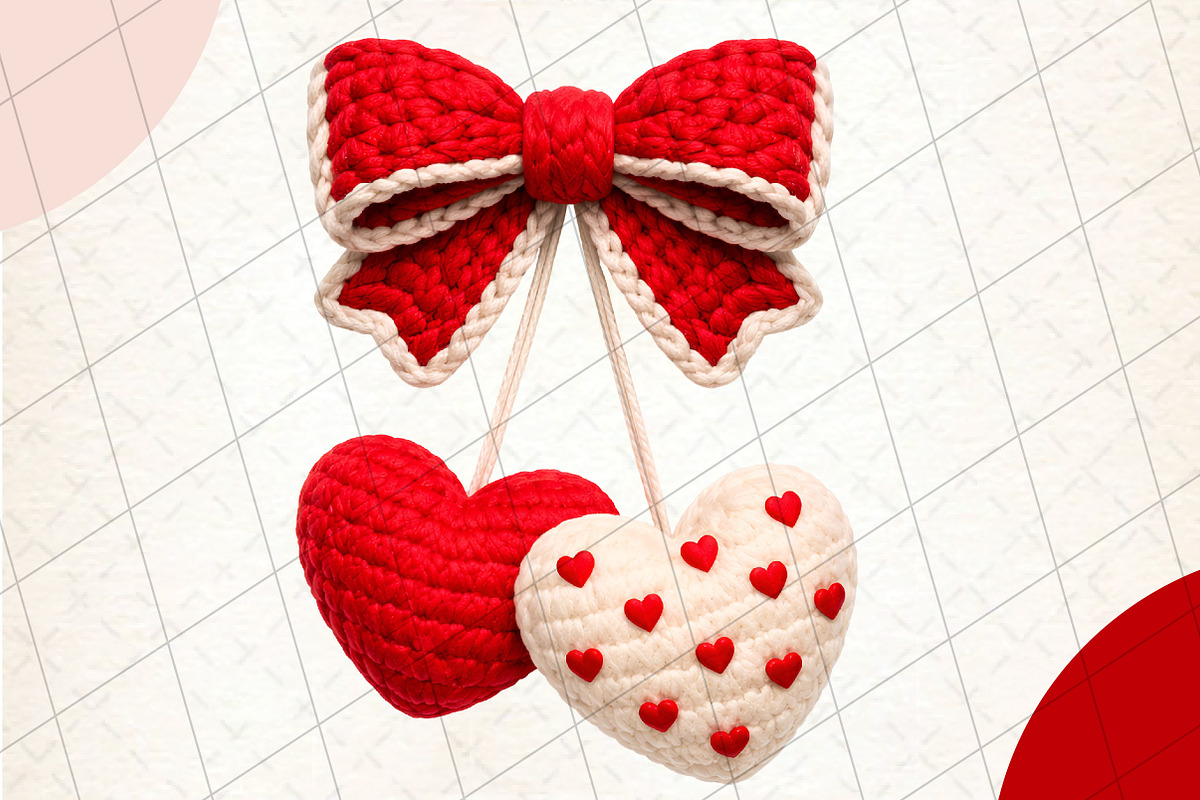 Faux Yarn Coquette Cherry Valentine, an Illustration by DreamCafeArt (Photo 1 of 8)