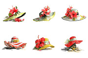 Whimsical Summer Hat Clipart, an Illustration by DreamPrint404 (Thumbnail 2 of 7)