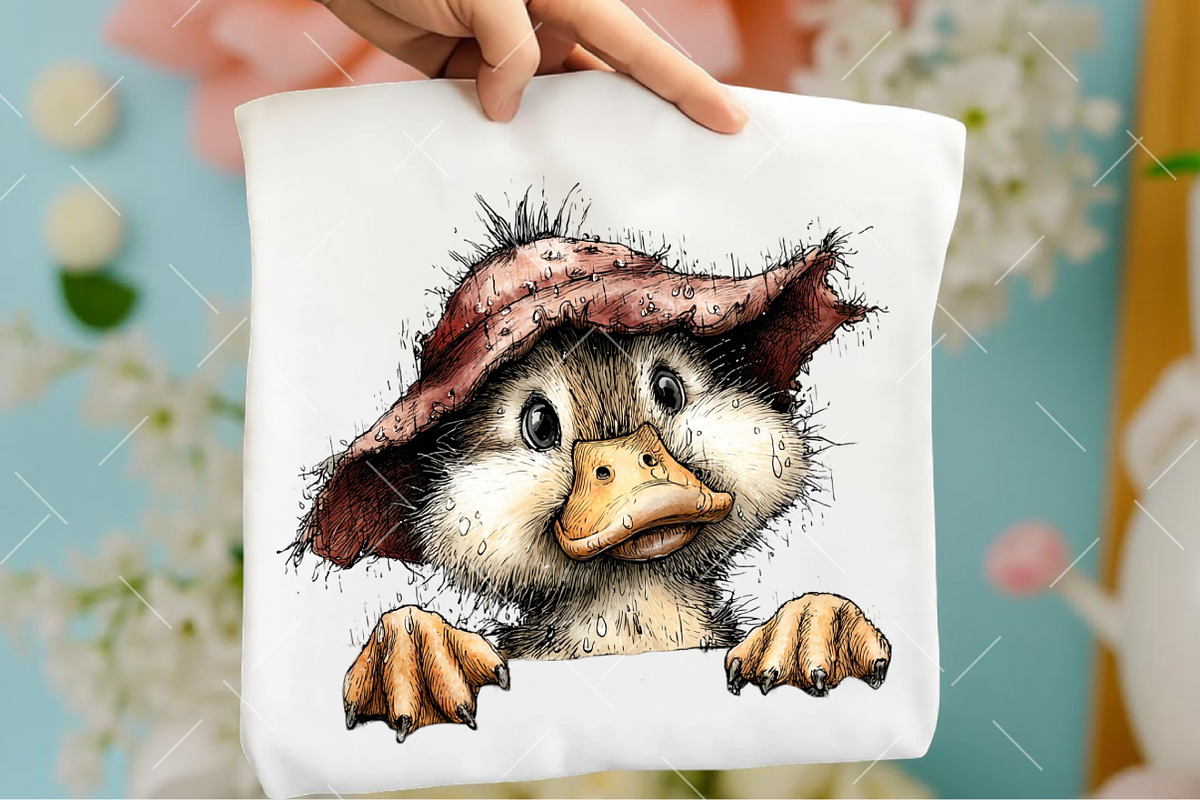 Quirky Spring Duck Clipart, an Illustration by OK Design (Photo 6 of 6)
