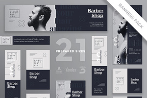 Banners Pack Barber Shop