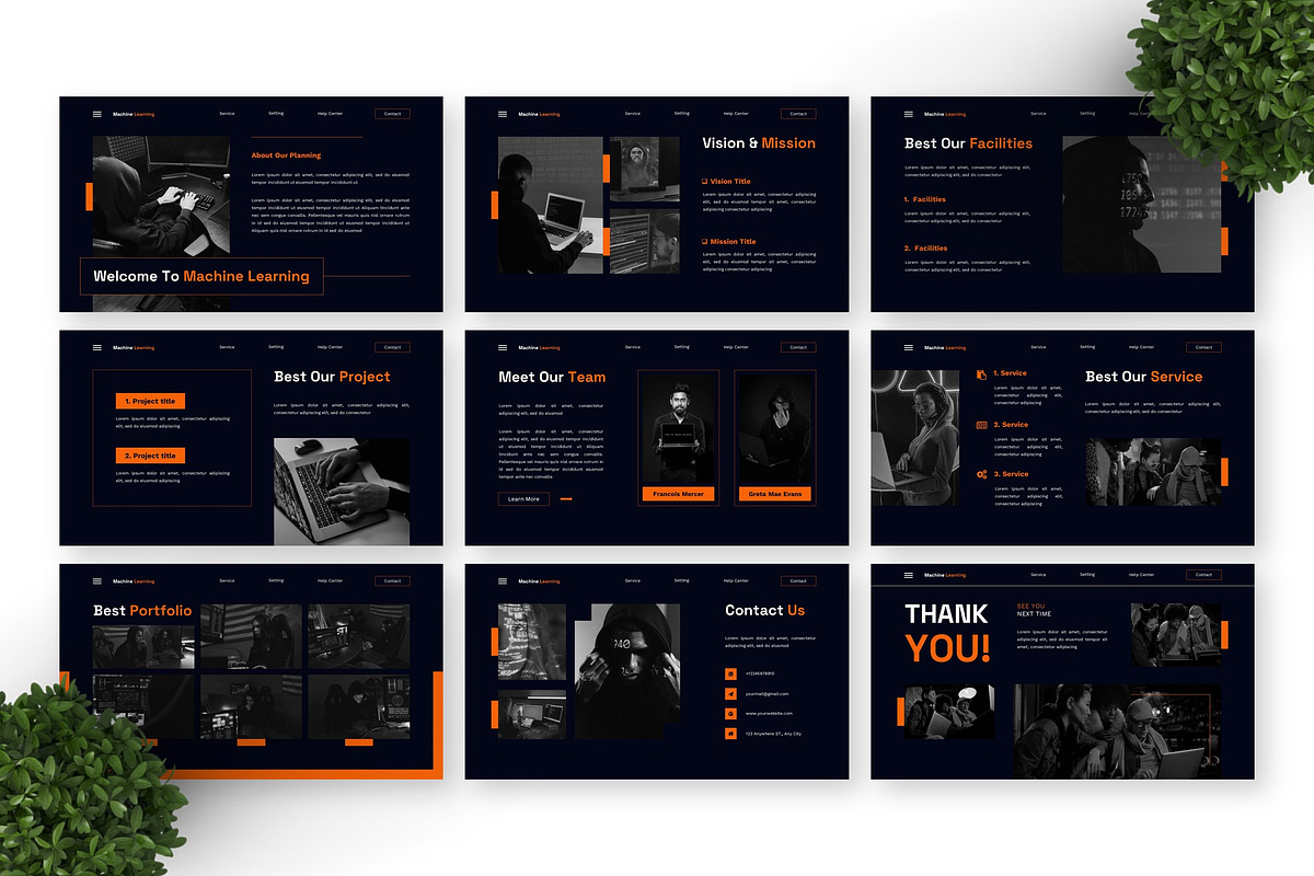 Machine Learning - Technology GSL, a Presentation Template by Deepslide Studio (Photo 4 of 4)