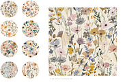 8  meadow flowers seamless patterns, a Pattern Graphic by Patishop Art (Thumbnail 6 of 7)