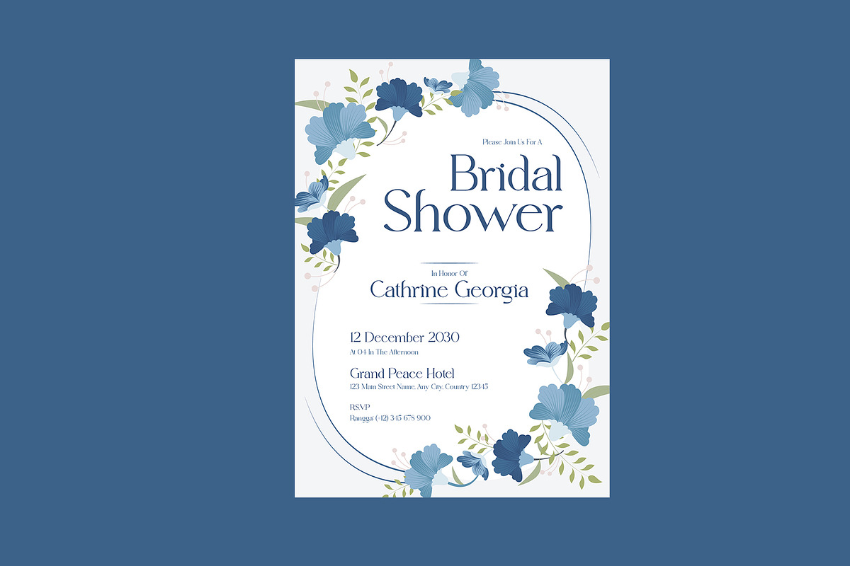 Floral Bridal Shower Invitation, an Invitation Template by Neermana (Photo 4 of 4)