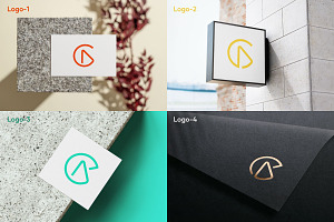4 Minimal Monogram CA Logo Bundle, a Branding & Logo Template by arhabib