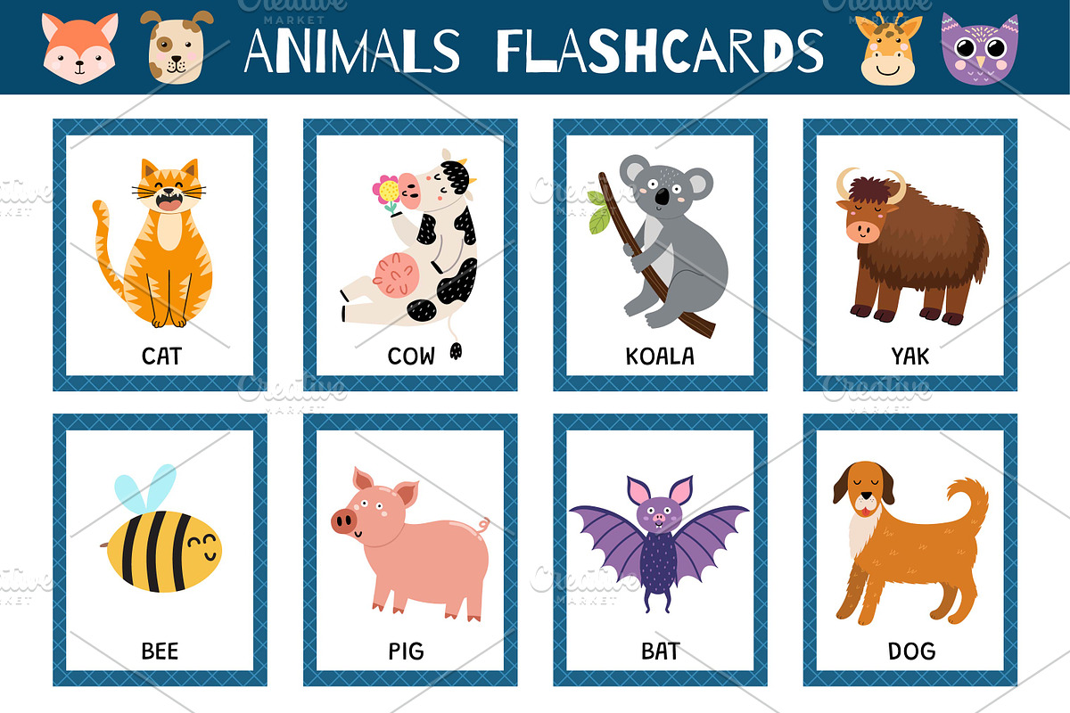 Flashcards for Kids Bundle: 570 in 1, an Education Illustration by Gulnara Sabirova (Photo 38 of 48)