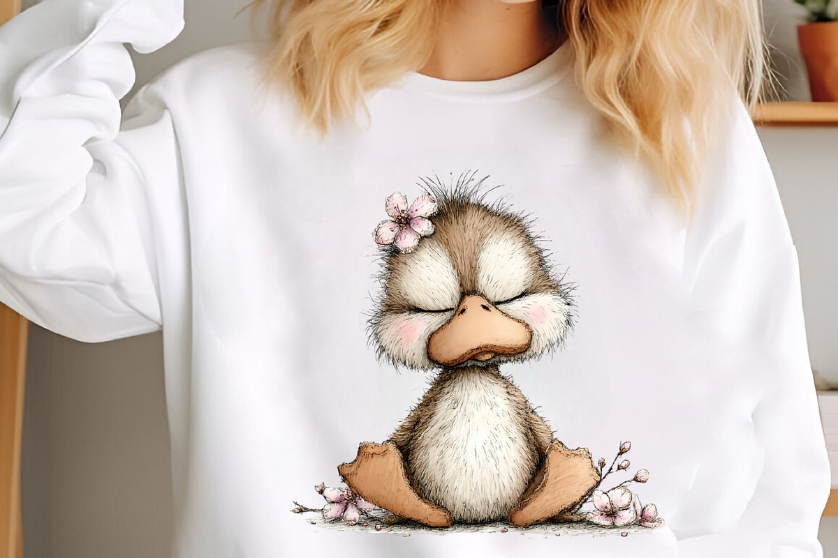 Whimsical Spring Duck Clipart, an Illustration by designcity5 (Photo 3 of 5)
