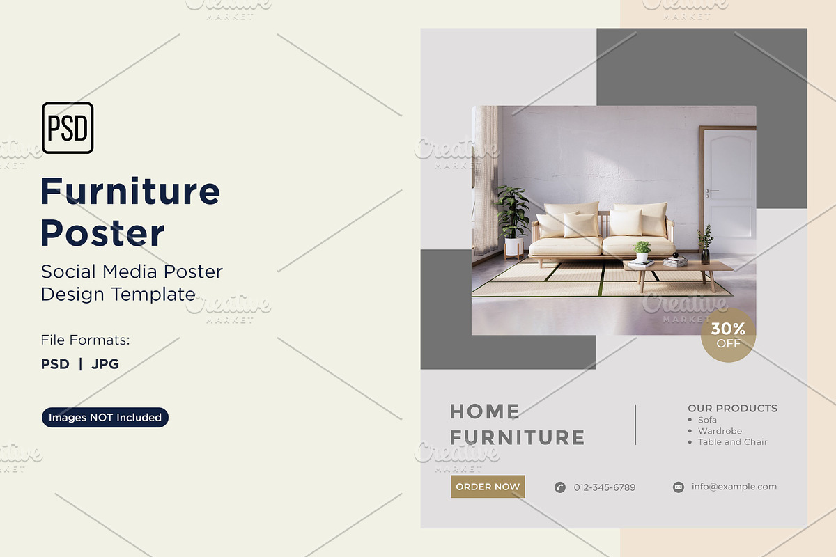 Modern Furniture Poster Design 11, a Social Media Template by shahsoft (Photo 1 of 2)