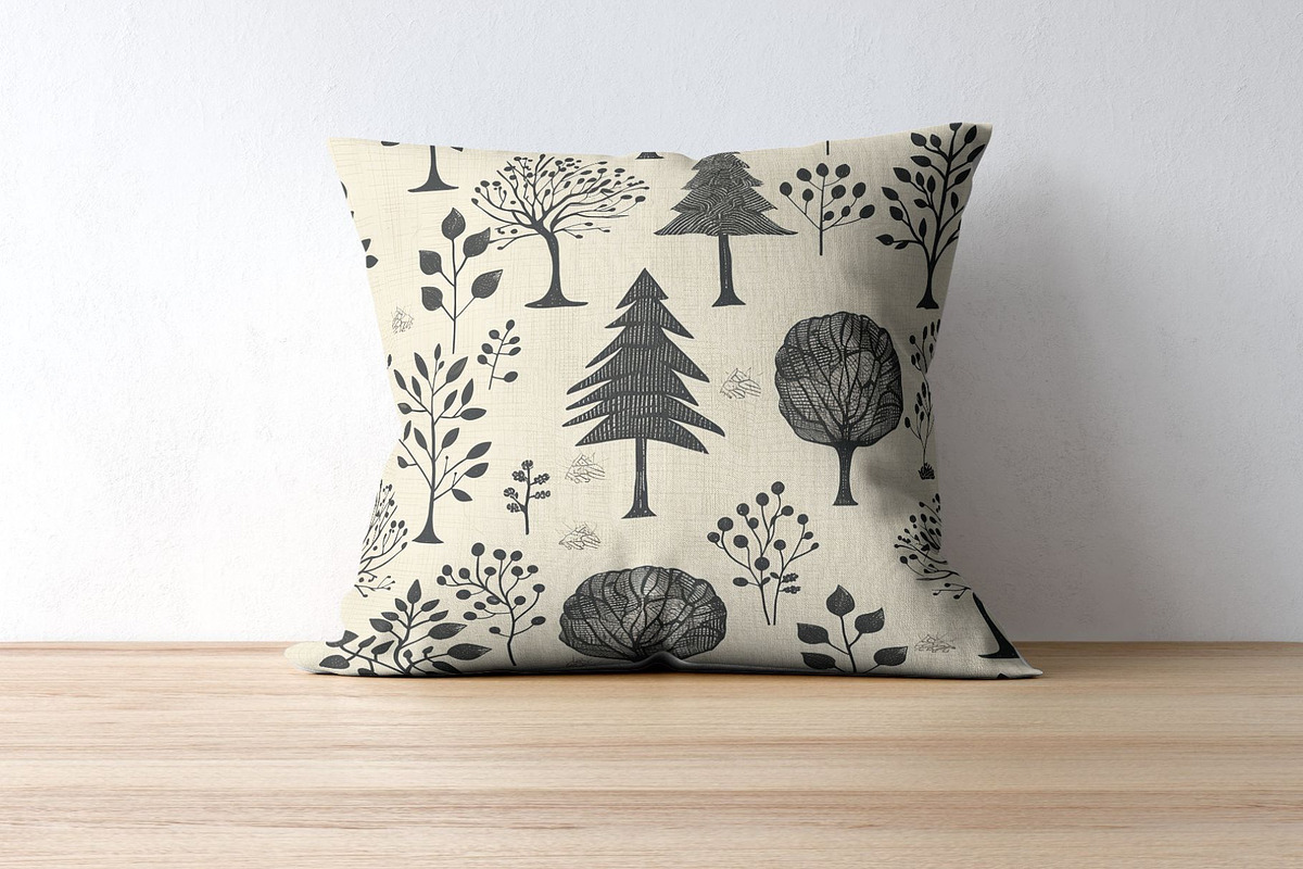 15 Vintage Tree Artistry Patterns, a Pattern Graphic by Inknfolly