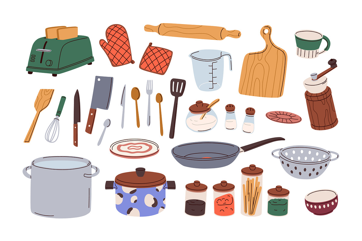 Kitchenware and cooking utensils set, an Object Illustration by Good Studio (Photo 2 of 3)