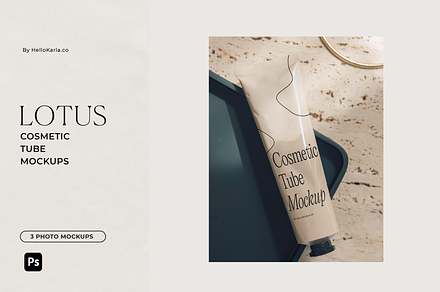 Cosmetic Tube Mockups - Lotus