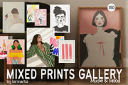 MIXED PRINTS WAll ART GALLERY, a Background Graphic by lerinartstudio (Thumbnail 1 of 13)