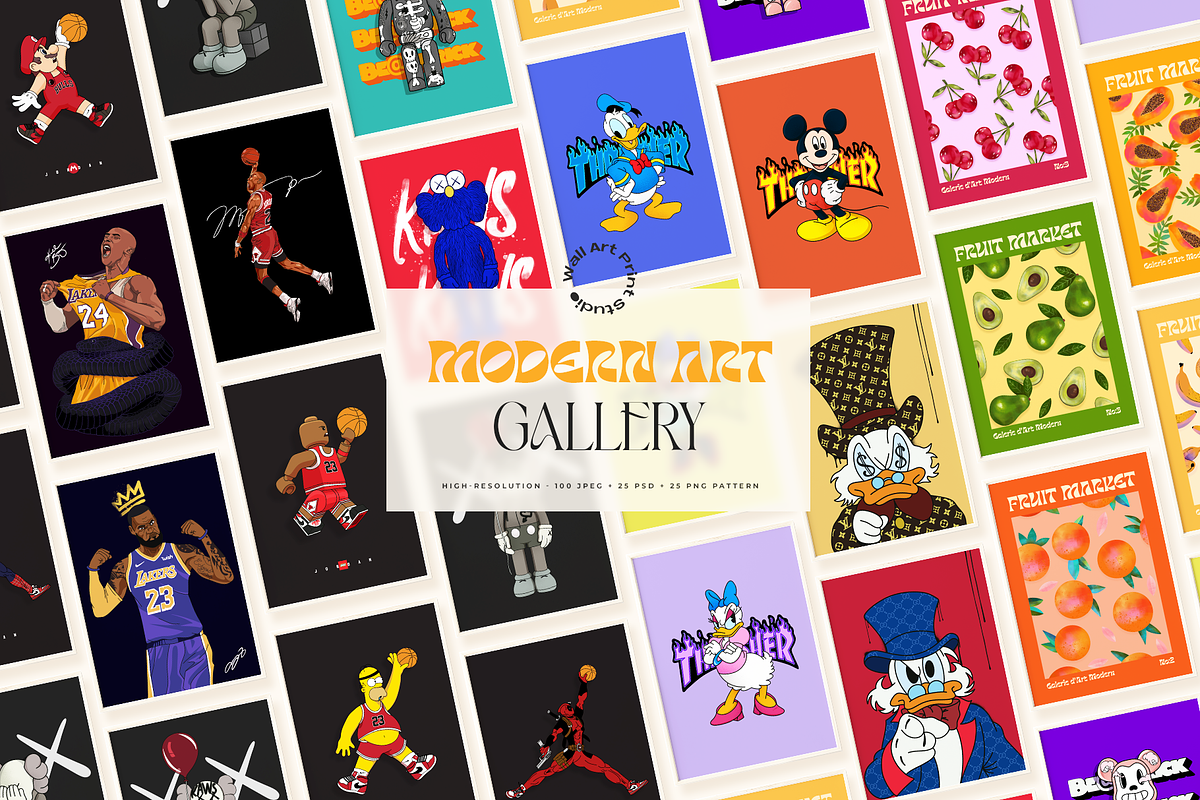 Modern Art Gallery 3, a Graphic by Wall Art Print Studio (Photo 1 of 17)