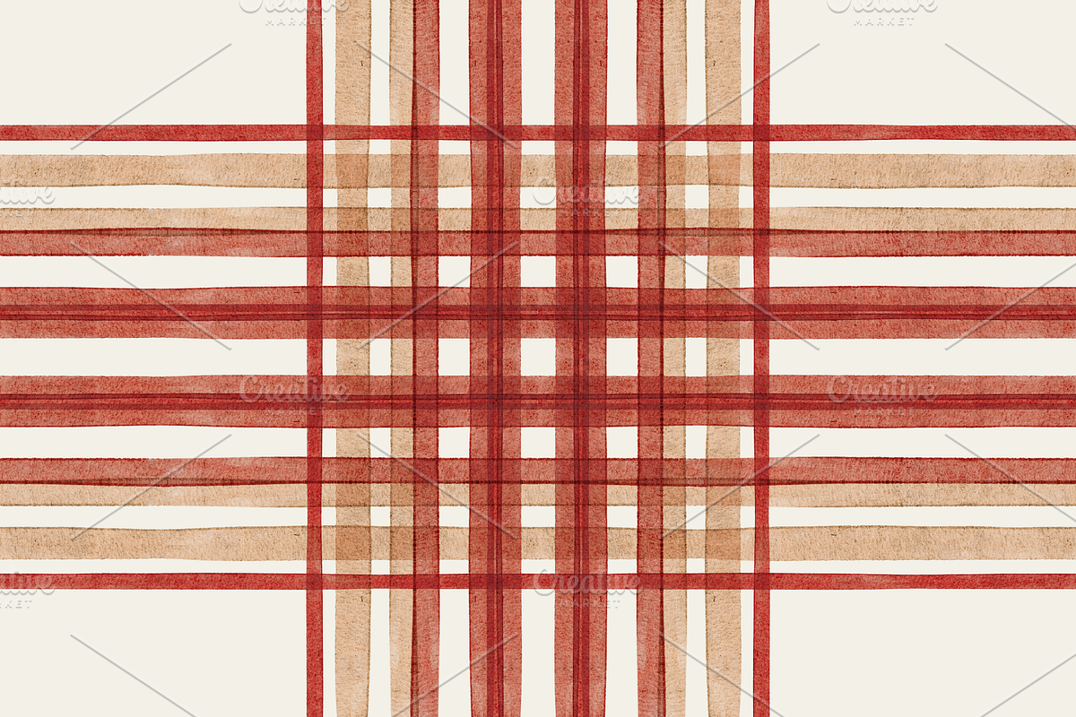 Stripes & Checks in Watercolour., a Pattern Graphic by Maria Budarkiewicz (Photo 5 of 8)