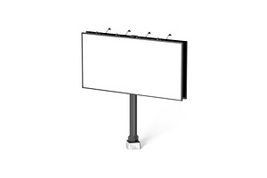 Rectangular Sign Billboard 3D Model