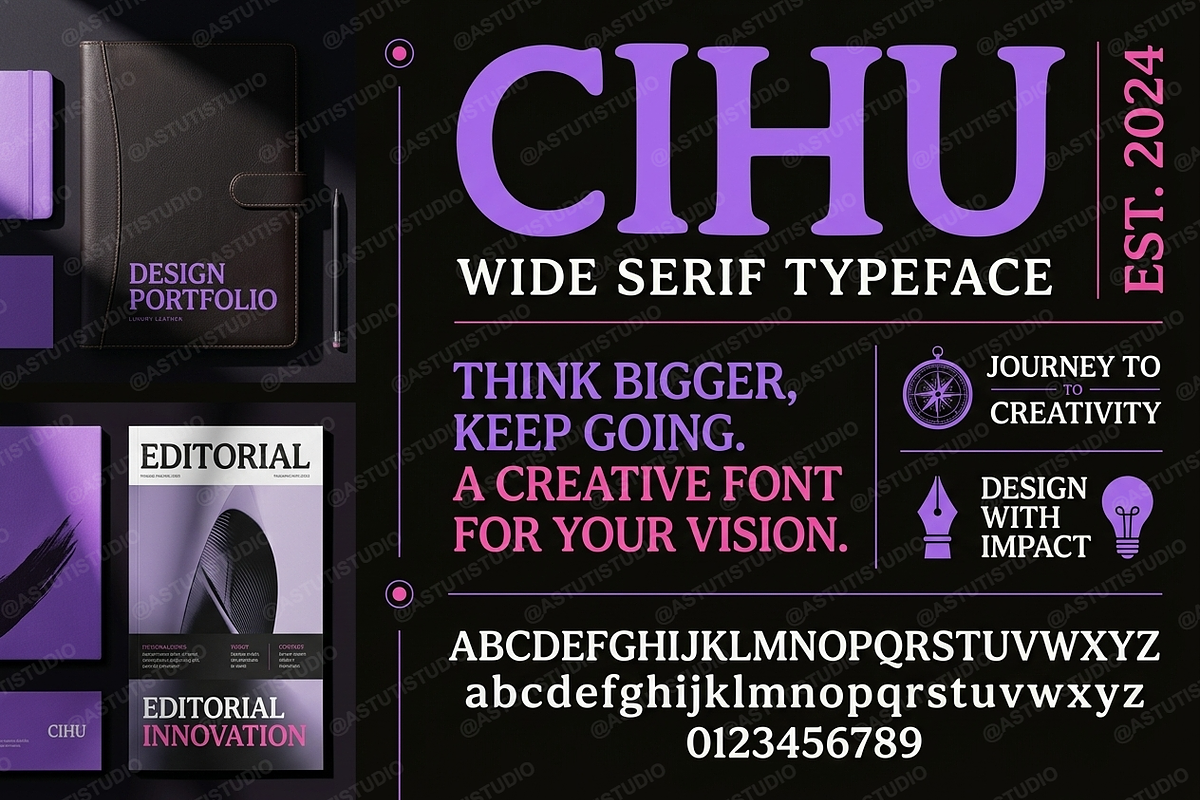 Cihu - Modern Elegant Serif, a Serif Font by Astuti Studio (Photo 1 of 25)