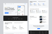 SAAS Banking Landing Page Design, a Landing Page Template by UiDex (Thumbnail 3 of 4)
