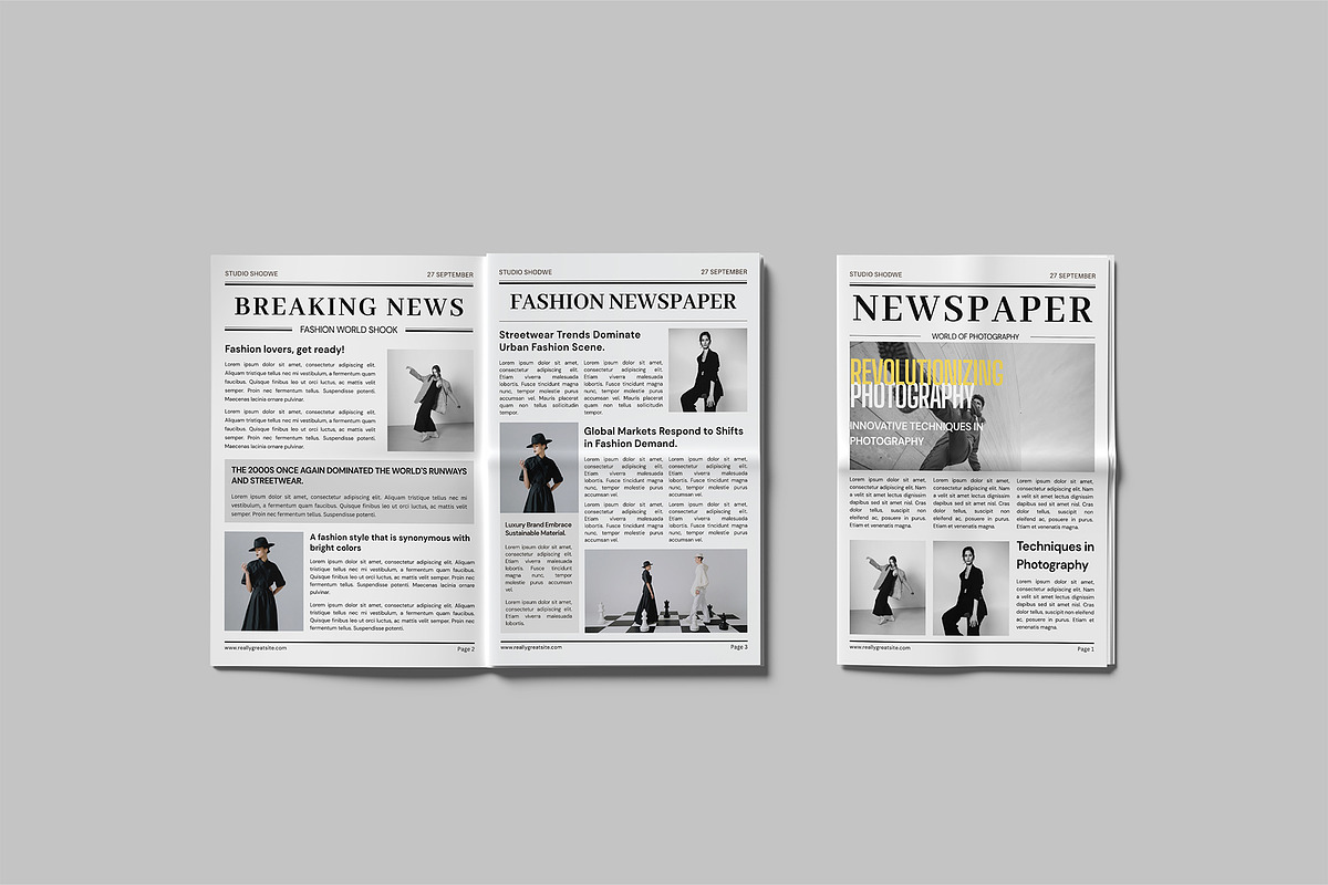 Newspaper Mockup, a Books & Magazine Mockup by Amigos__46 (Photo 2 of 5)