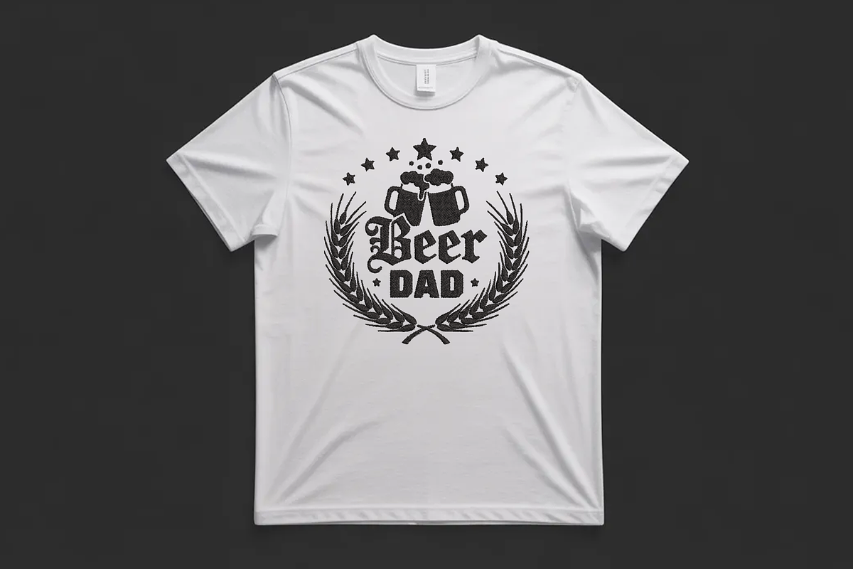 Beer Dad Machine Embroidery File, an Illustration by Purpose Ekbal (Photo 3 of 3)