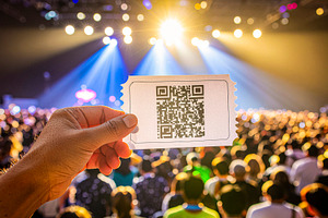 Concert ticket qr access indoors, a Technology Photo by DanFLCreativo