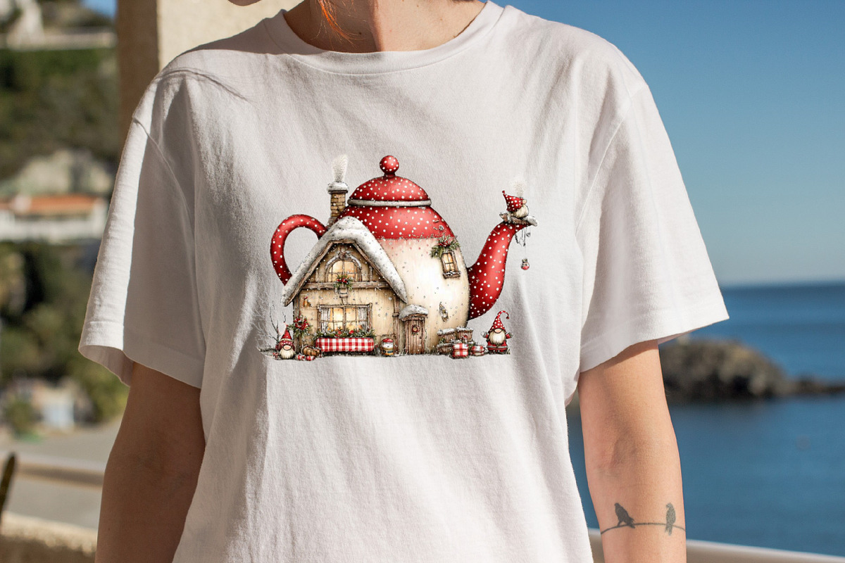 Whimsical Christmas House Clipart Bu, an Illustration by SVGArt (Photo 5 of 8)