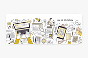 Online education banners, an Education Illustration by Good Studio (Thumbnail 2 of 6)