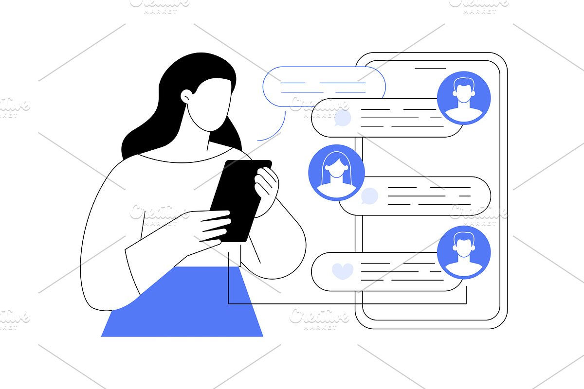 Instant messaging app isolated, a Person Illustration by Visual Generation