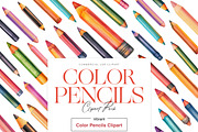 Color Pencil Clipart, Colored Pencil, an Education Illustration by BrushstrokeArtGB (Thumbnail 1 of 9)
