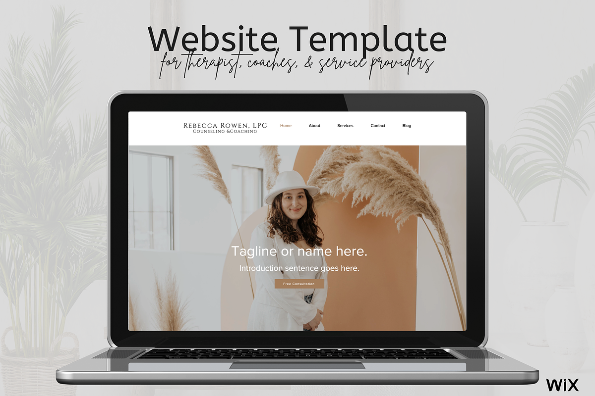 Wix Website Template Rebecca, a Websites & App Template by Joanna Lane Designs (Photo 1 of 5)