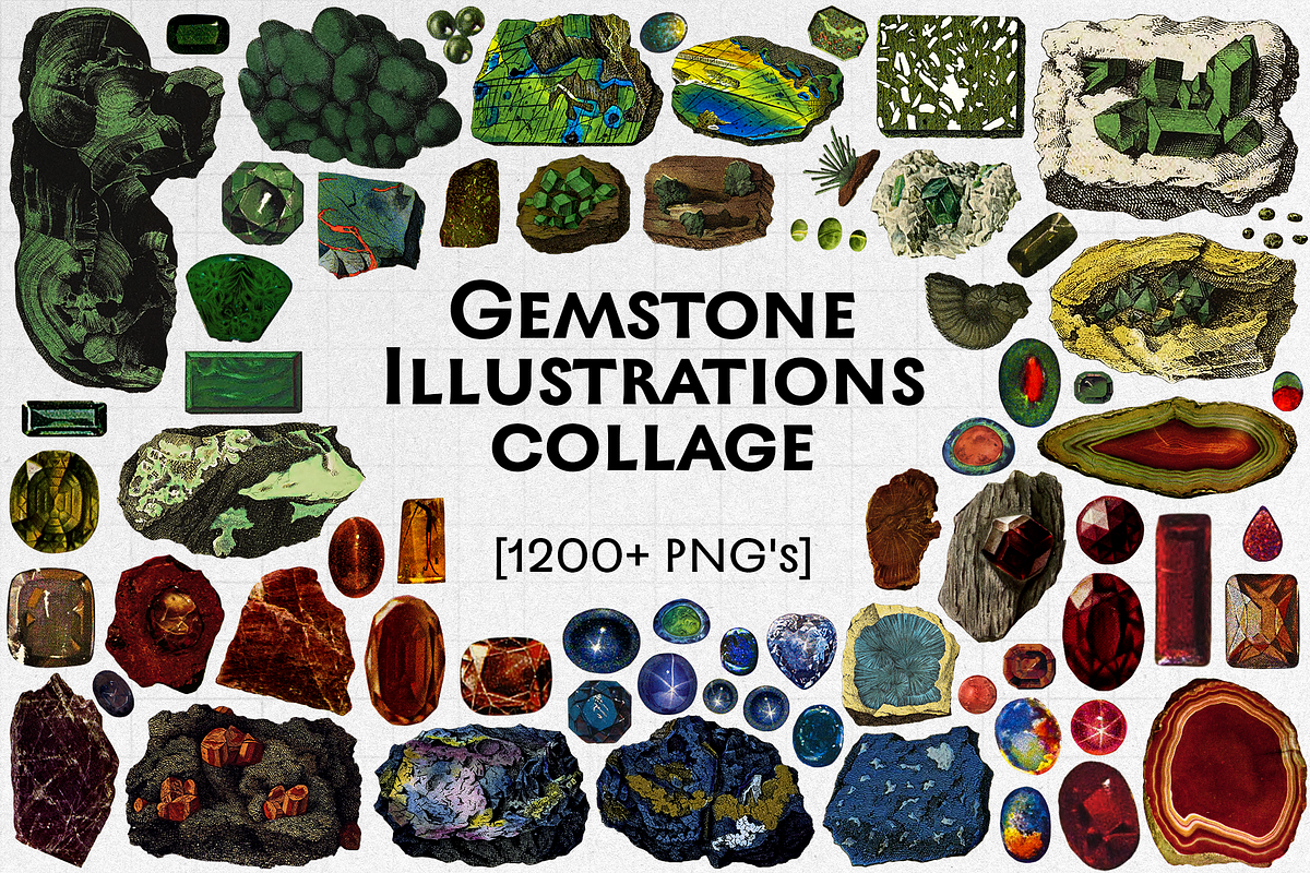 Gemstone Illustrations [1200+ PNG's], an Object Graphic by Meglenov (Photo 1 of 28)