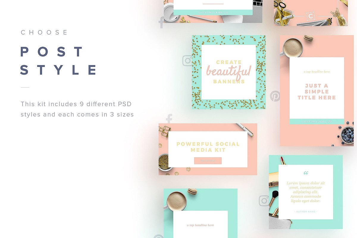 Social Media Kit + Stock Photos, a Social Media Template by Custom Scene (Photo 6 of 8)