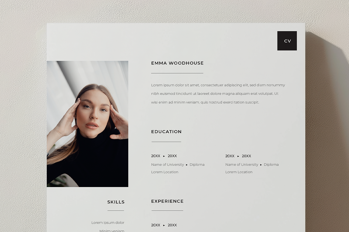 Minimal Resume Template, a Resume Template by Filip Studio (Photo 4 of 4)