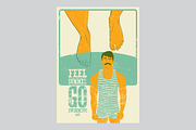 Vintage swimmer vector poster set., a Person Illustration by PoPaShop (Thumbnail 5 of 7)
